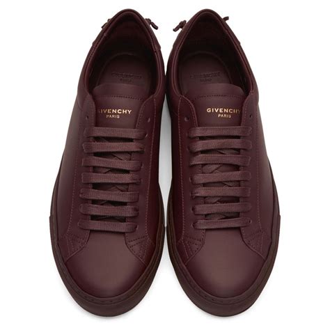 givenchy burgundy velvet urban knots sneakers